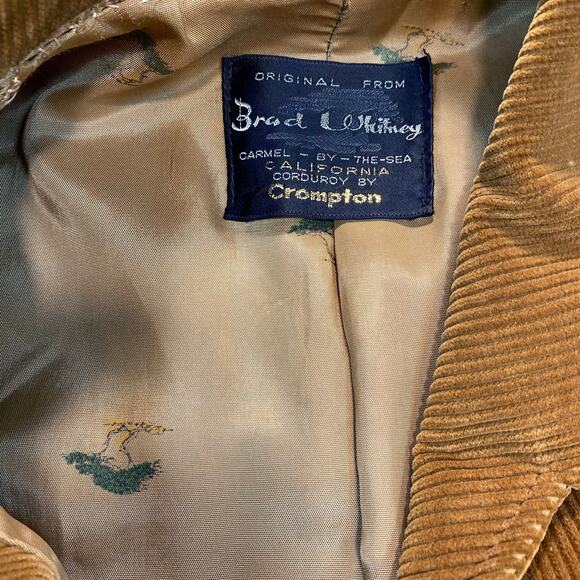 Vintage Brad Whitney Brown Corduroy Sports Jacket Large Great Condition 70s - Picture 8 of 11